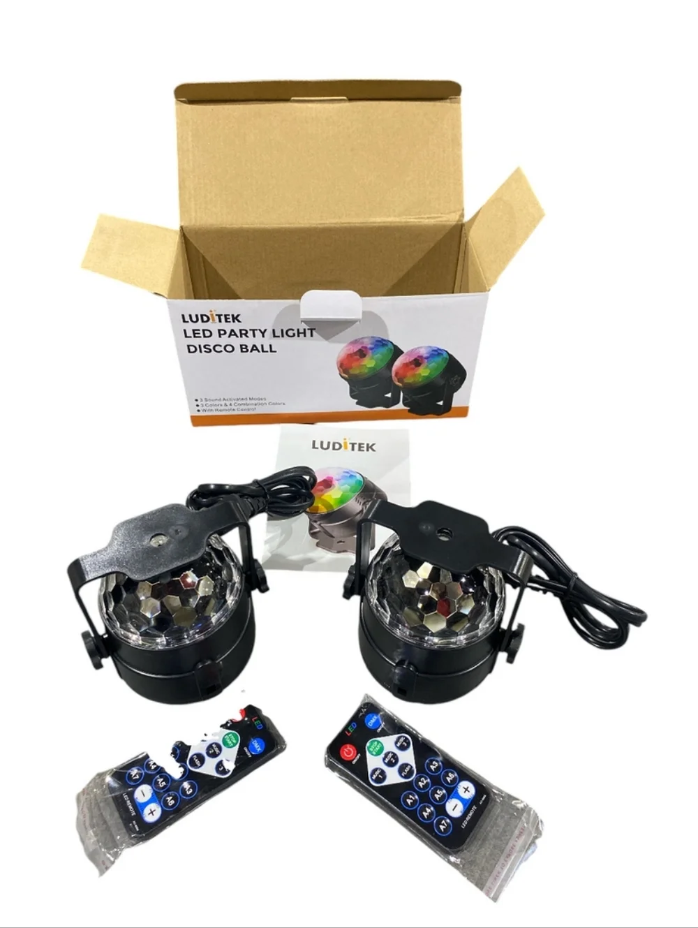 Luditek, 2-Pack, Sound Activated, Party Lights, Remote Control, Dj Lighting